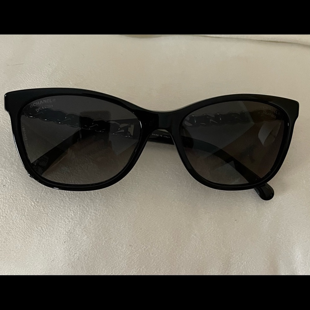 Polarized CHANEL Cat Eye Chain Sunglasses - Model No. CH5260-Q